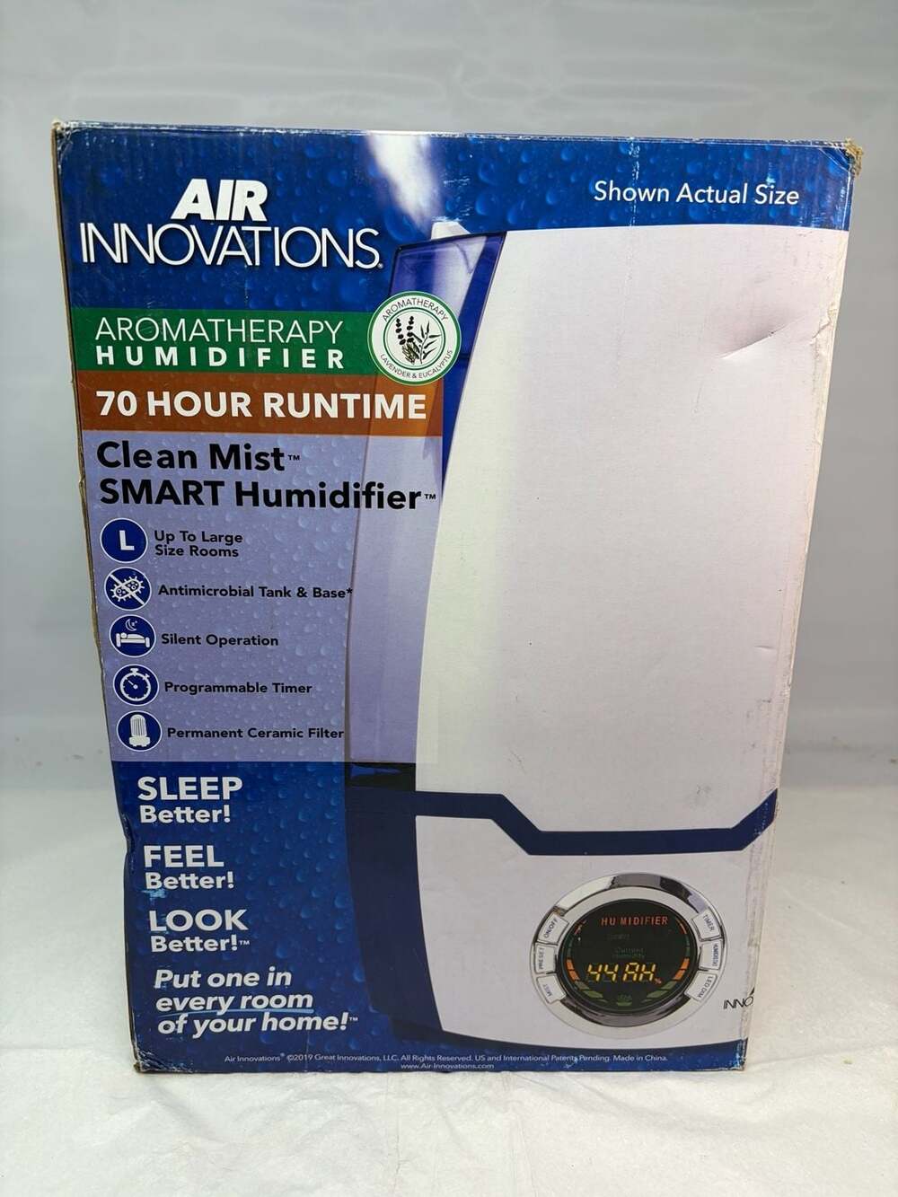 Air Innovations Clean Mist SMART Aromatherapy Humidifier with 70 Hour Runtime